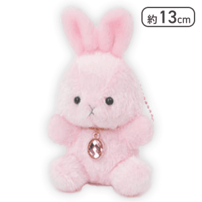 【ピンクトルマリン(10月)】Happy Birthcolor Pastel Rabbit -Oval-