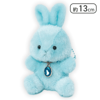 【アクアマリン(3月)】Happy Birthcolor Pastel Rabbit -Oval-