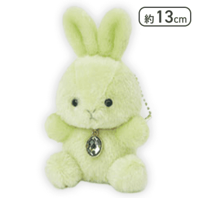 【ペリドット(8月)】Happy Birthcolor Pastel Rabbit -Oval-