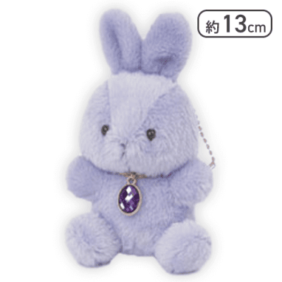 【アメジスト(2月)】Happy Birthcolor Pastel Rabbit -Oval-