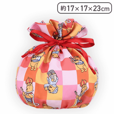 【タイル】くまのプーさん プレミアムサテン巾着