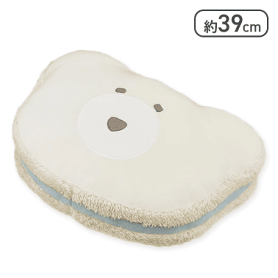 【クリーム】ほっこりモコモカ もちもちマカロンクッションXL