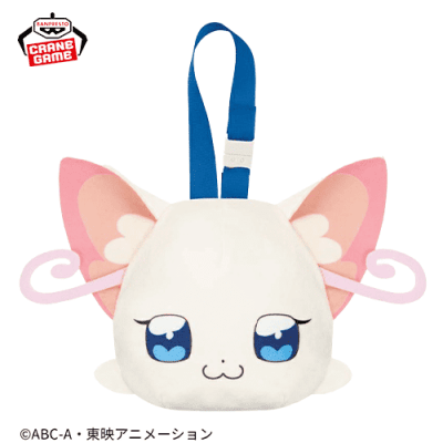 【ユキ】わんだふるぷりきゅあ！ ストラップ付き顔型ぬいぐるみポーチ