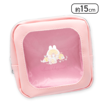 【とんかつ】すみっコぐらし うさぎのふしぎなおまじない 窓付きスクエアポーチ