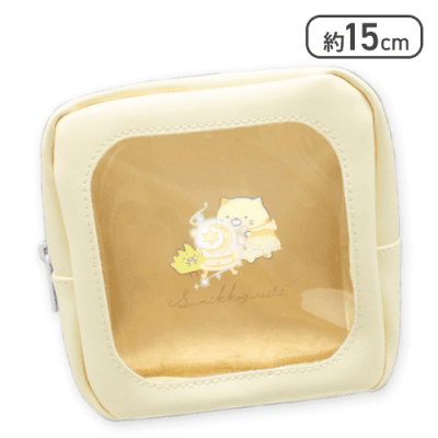 【ねこ】すみっコぐらし うさぎのふしぎなおまじない 窓付きスクエアポーチ