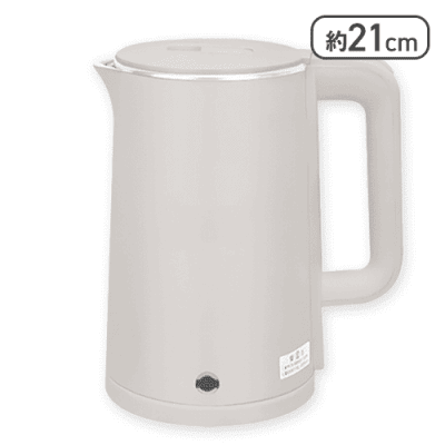 【グレージュ】電気ケトル1.6L