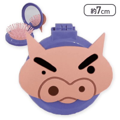 【ぶりぶりざえもん】クレヨンしんちゃん　ミラー付きブラシ