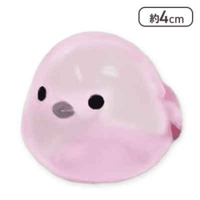 【単品配送不可】【シマちゃんピンク】ふくふくシマエナガくりあーずソフビ4