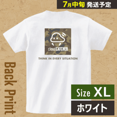 【ホワイト/XL】クラウドアTシャツ ”バック”※7月中旬より順次出荷