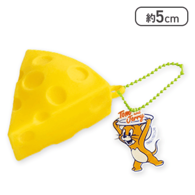 【単品配送不可】【TypeB(ジェリー&お皿)】トムとジェリー ぷにぷにチーズストラップ