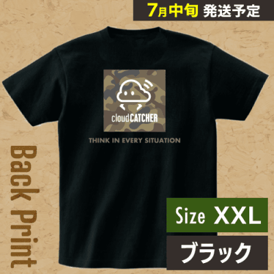 【ブラック/XXL】クラウドアTシャツ ”バック”※7月中旬より順次出荷