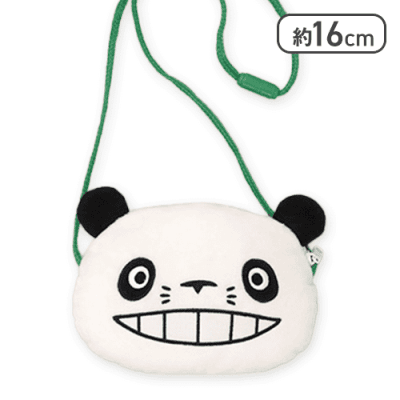 【パパンダにんまり】パンダコパンダ フェイス型ポシェット