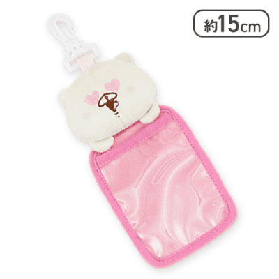 【ピンク】ともだちはくま 推し色カラフルぬいぐるみパスケース