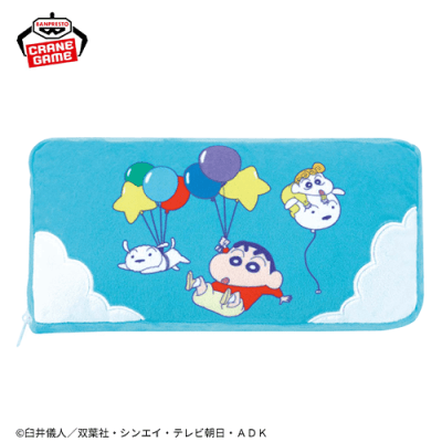 【単品配送不可】【横デザイン】クレヨンしんちゃん ロングポーチ-ふわふわ風船だゾ-