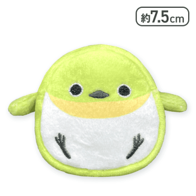 【メジ郎】ふくふくことりおすわりポーチ