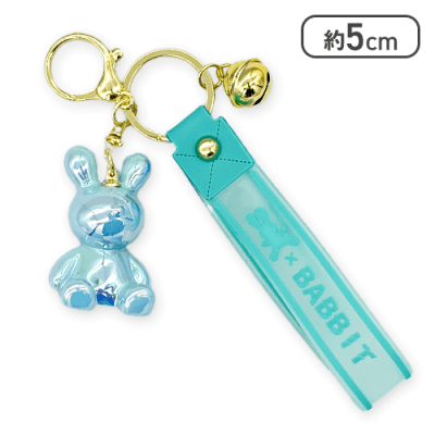 【単品配送不可】【ブルー】キラキラ推しラビット