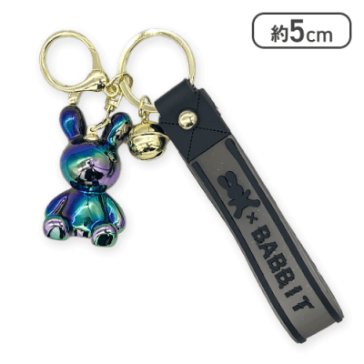 【単品配送不可】【ブラック】キラキラ推しラビット