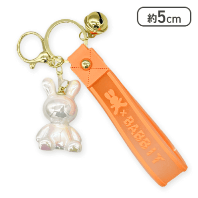 【単品配送不可】【ホワイト&オレンジ】キラキラ推しラビット