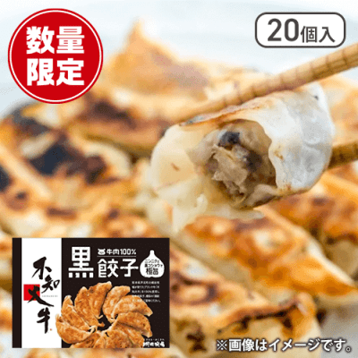 不知火牛肉100％餃子黒(ニンニクたっぷり)20個入り※数量限定