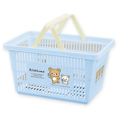 【ブルー】リラックマ Rilakkuma Style ショッピングバスケット