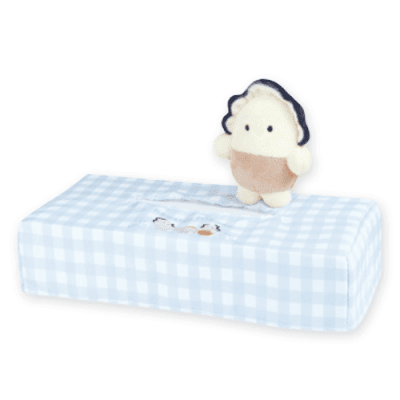 【ブルー】求心フレンズ マスコット付ティッシュボックス