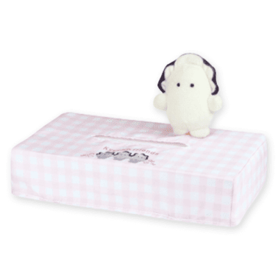 【ピンク】求心フレンズ マスコット付ティッシュボックス