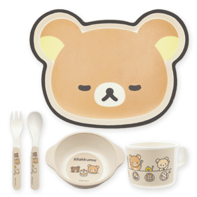 【リラックマ】リラックマ NEW BASIC RILAKKUMA ダイカットバンブーファイバー食器セット