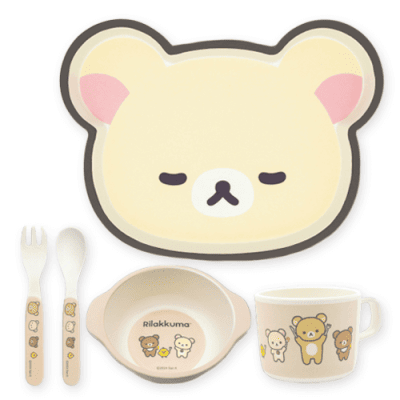 【コリラックマ】リラックマ NEW BASIC RILAKKUMA ダイカットバンブーファイバー食器セット