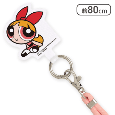 【ブロッサム(ピンク)】パワーパフ ガールズ フォンタブ＆ショルダーストラップ