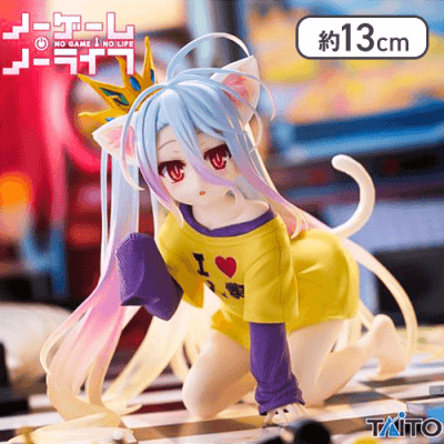 ノーゲーム・ノーライフ Desktop Cute フィギュア 白-猫耳Tシャツver.-