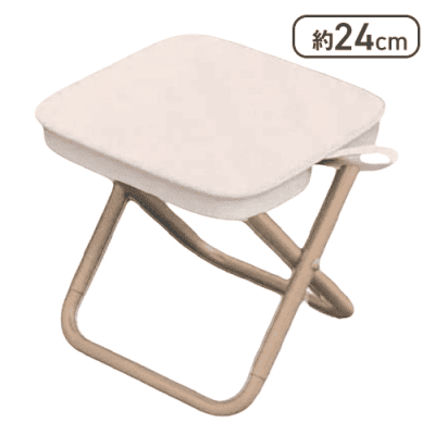 【ベージュ】Simple軽量折り畳みコンパクトイス