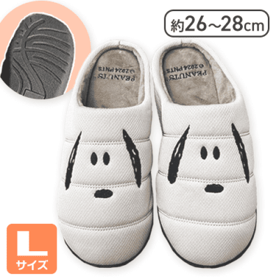 【グレー Lサイズ】スヌーピー warmshoes2024