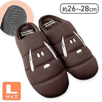【ブラウン Lサイズ】スヌーピー warmshoes2024