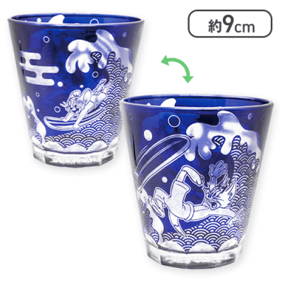 【ブルー】トムとジェリーキリコグラス