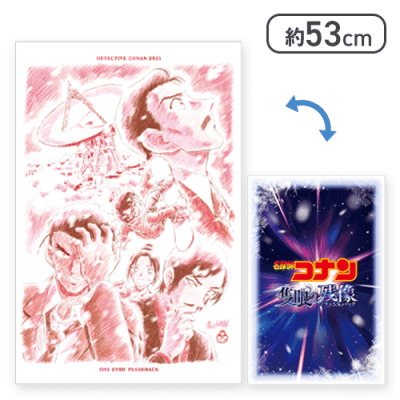【青山先生作画】劇場版「名探偵コナン 隻眼の残像 (せきがんのフラッシュバック)」 プラチナムザッカアートクッション