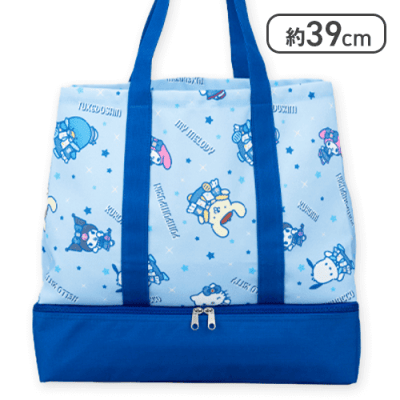 サンリオキャラクターズ デニムショータイム保冷ポケット付き2段トートバッグ