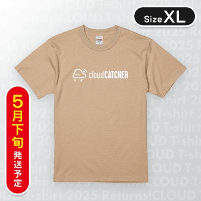 【ベージュ/XL】Orijinal LogoTシャツ　※5月下旬発送