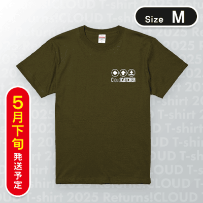 【カーキ/M】PlayButtonTシャツ　※5月下旬発送