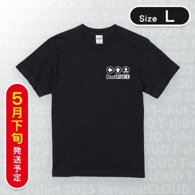【ブラック/L】PlayButtonTシャツ　※5月下旬発送