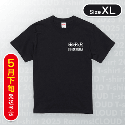 【ブラック/XL】PlayButtonTシャツ　※5月下旬発送