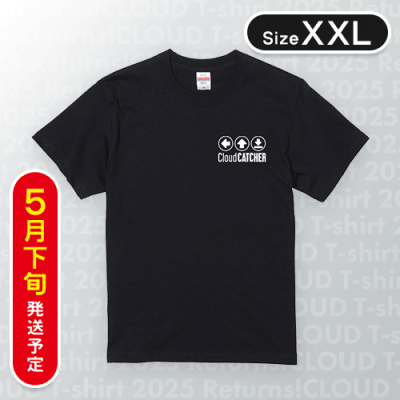 【ブラック/XXL】PlayButtonTシャツ　※5月下旬発送