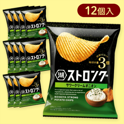 【12個入】湖池屋ストロング サワークリームオニオン※賞味期限:2025/11/30