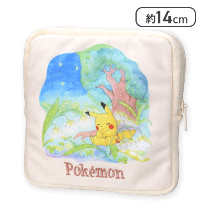 【ピカチュウ】ポケットモンスター スクエアポーチ One Scene Art