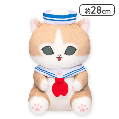 ブルー】mofusand セーラーにゃんBIGぬいぐるみ | オンライン