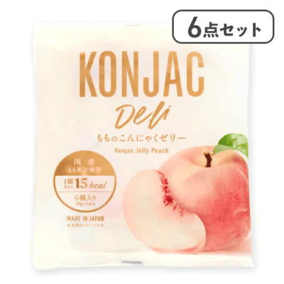 【6点セット】もものこんにゃくゼリー※賞味期限:2026/01/16