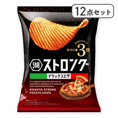 【12点セット】湖池屋ストロング デラックスピザ※賞味期限:2025/12/31