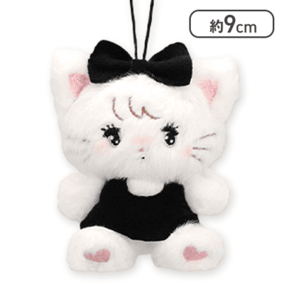 ムース】mikko characters BLACK RIBBON マスコット