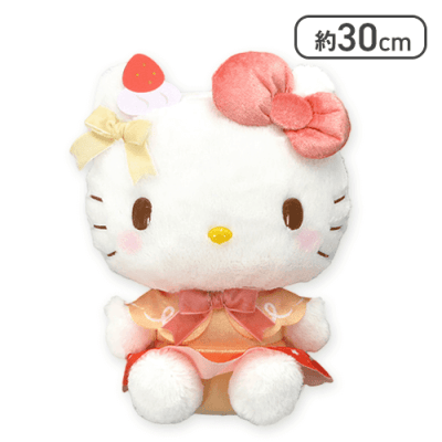 ハローキティ】ハローキティ きらきらおやつタイムBIGぬいぐるみ