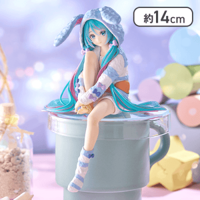 初音ミク　ぬーどるストッパーフィギュア　うさ耳パジャマー　ネオンサイバー　25体 うさ耳パジャマに注目！『初音ミク』がキュートなデザインで