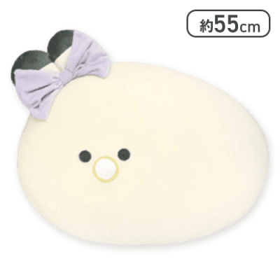 つぶらな瞳のなまがき　おめかしむらさきからー　もちふわびっぐ　みずいろ　むらさき ぬいぐるみ」つぶらな瞳のなまがき むらさきからー もちふわ
